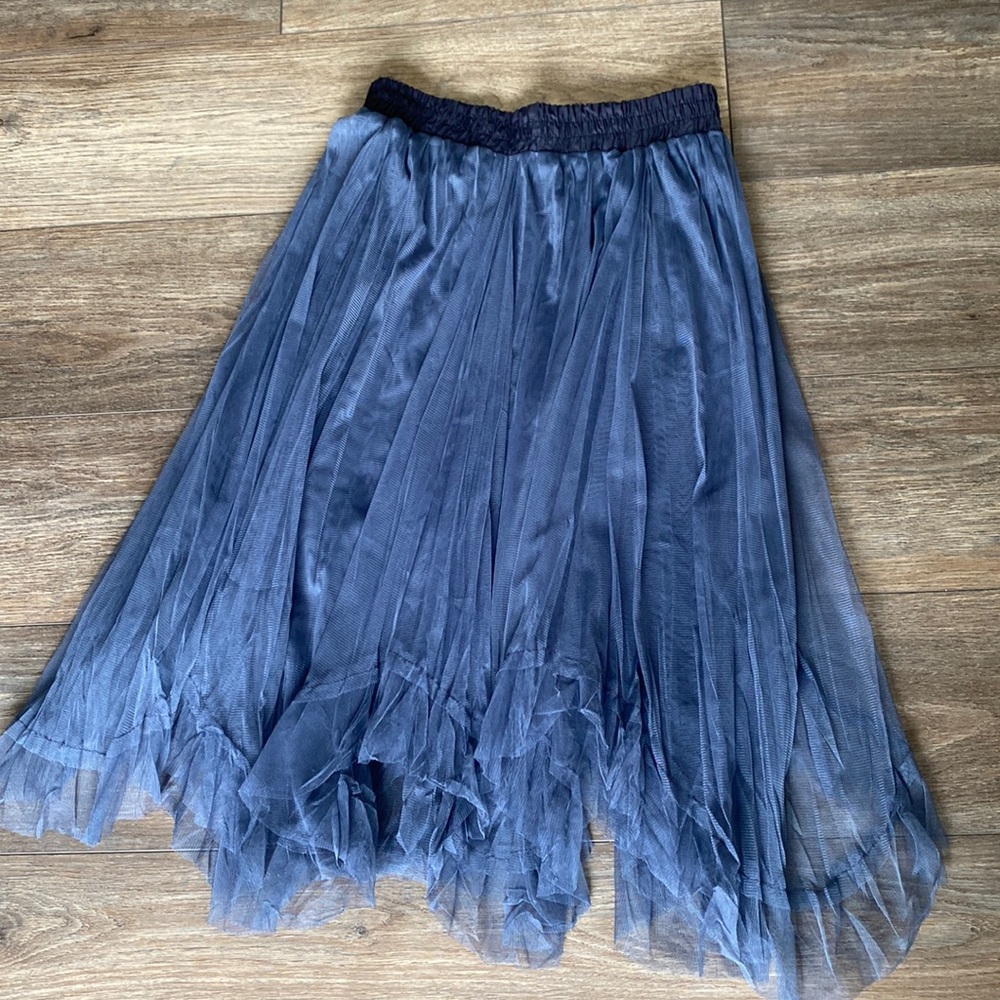 Slate Blue Tulle Skirt